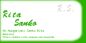 rita sanko business card